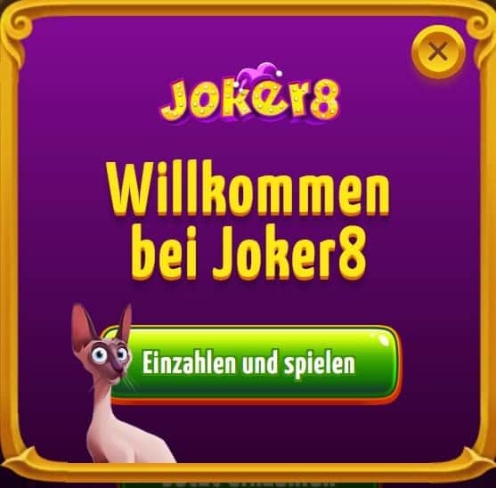 Anmeldung bei Joker8 Casino – Abgeschlossen